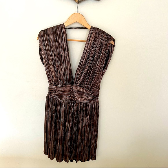 Marissa bronze shimmer mini dress - Picture 6 of 14